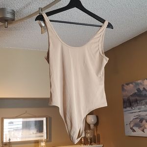 Olivia+James Ribbed Bodysuit Tan Shipping Discount